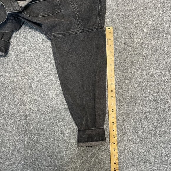 Tov Noir Womens Fringe Back Gray Denim Jacket Size 38 Button-Front - Picture 6 of 9